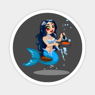 Cooking Mermaid Magnet